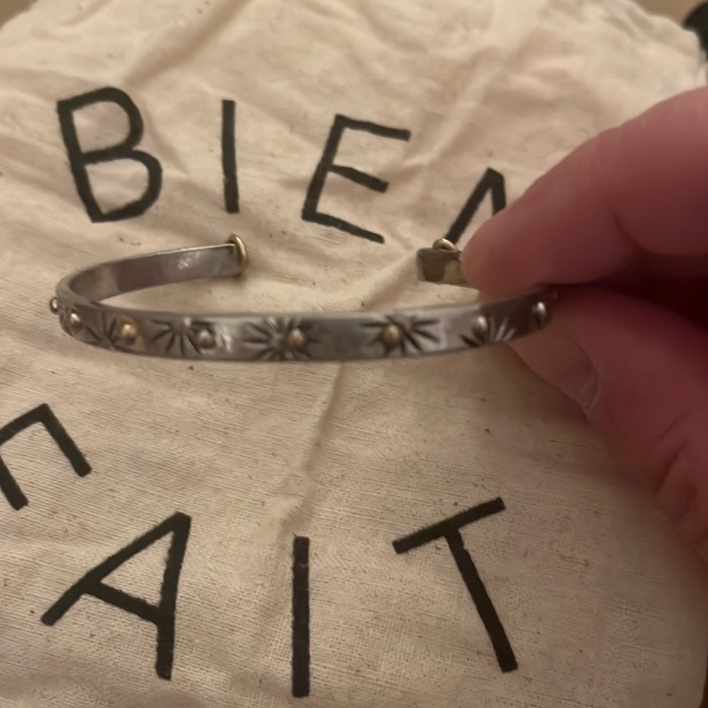 Madewell Silver and Gold Cuff Bracelet